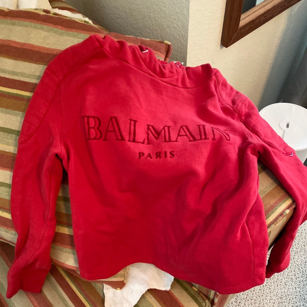 Balmaine children’s large red hoodie